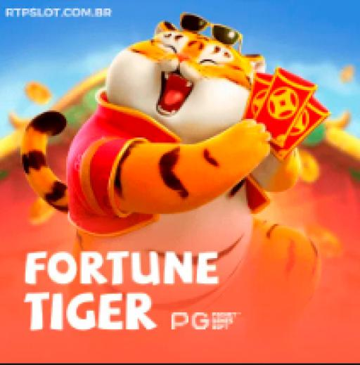 Capa do jogo de slots pagantes Fortune Tiger da SSSPAGA, com um tigre dourado segurando moedas da sorte.