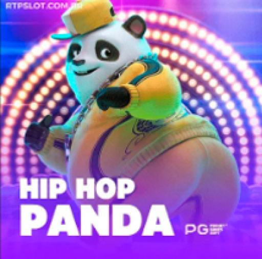Capa do jogo de slots pagantes Hip Hop Panda da SSSPAGA, com um panda estiloso e efeitos neon.